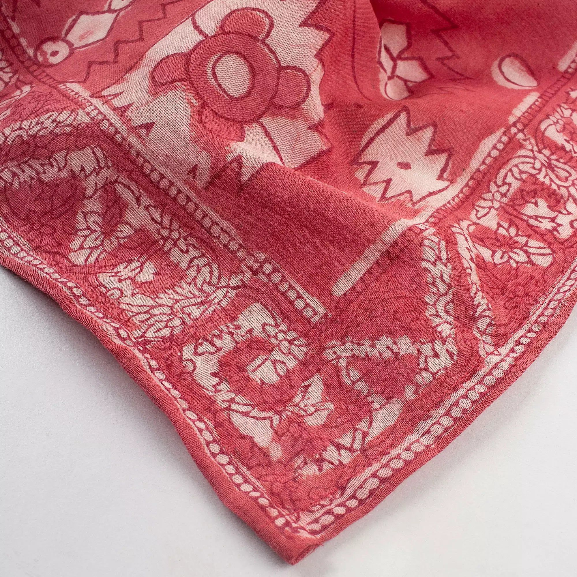 Hand Block Print Breathable Cotton Bandana for Multiused 599